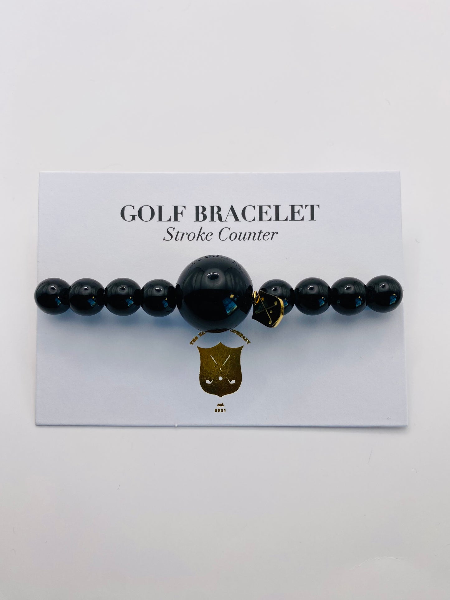 Jet Black Golf Stroke Counter Bracelet Klow
