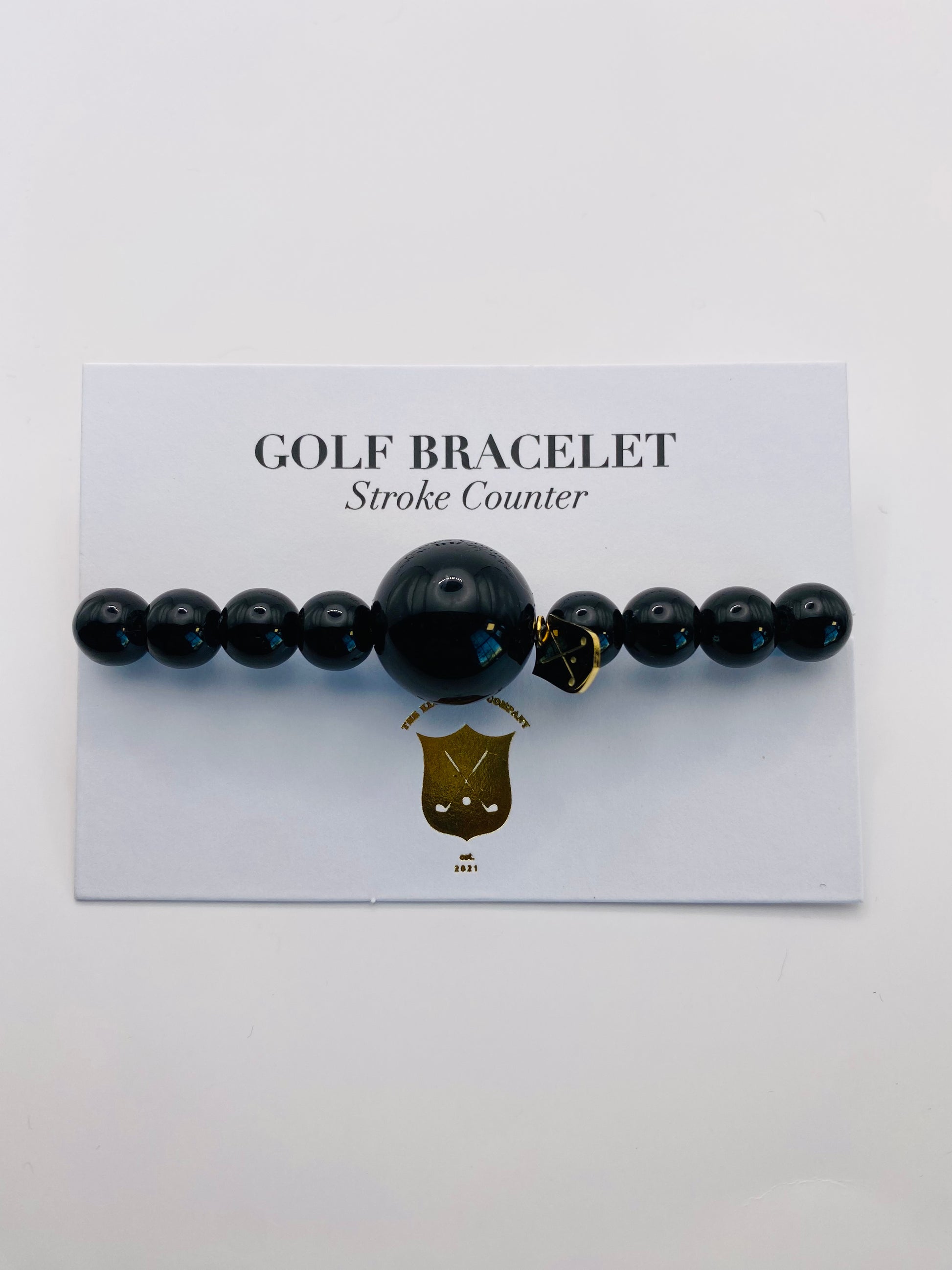 Jet Black Golf Stroke Counter Bracelet Klow