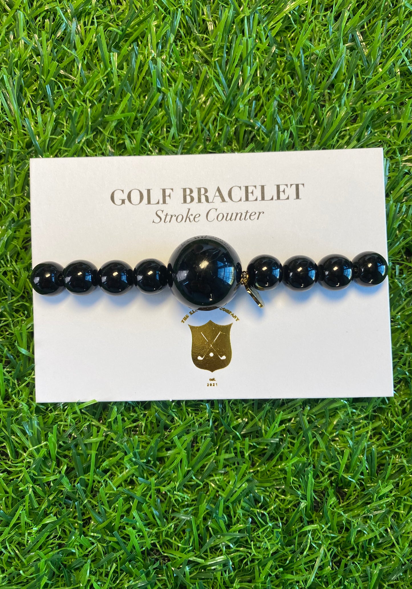 Jet Black Golf Stroke Counter Bracelet Klow