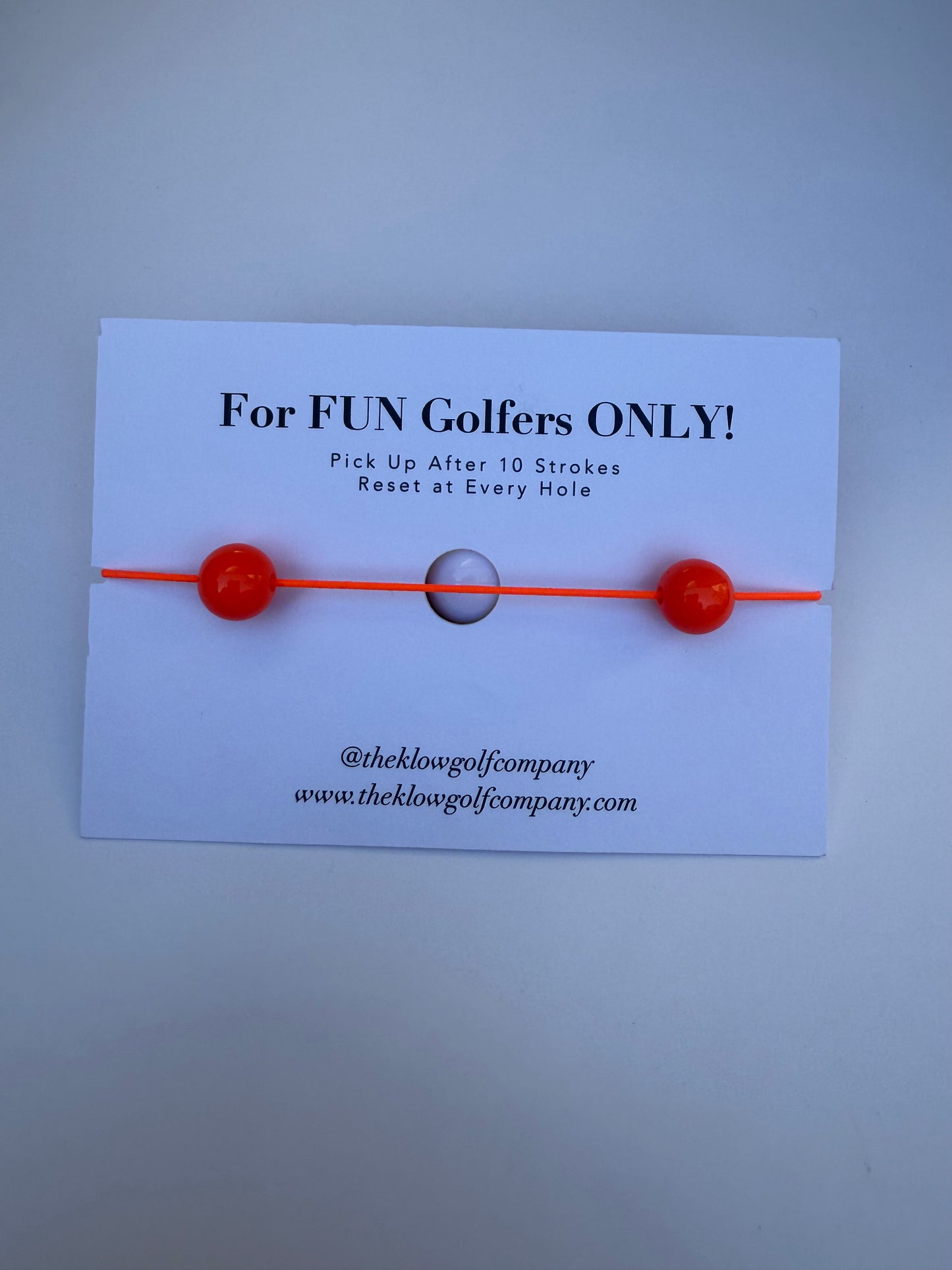 Golf Stroke Counter Bracelet - Bright Neon Orange