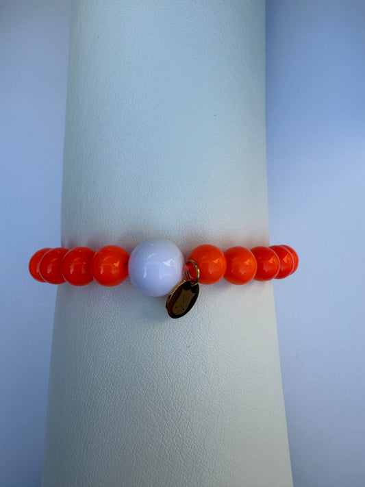Golf Stroke Counter Bracelet - Bright Neon Orange