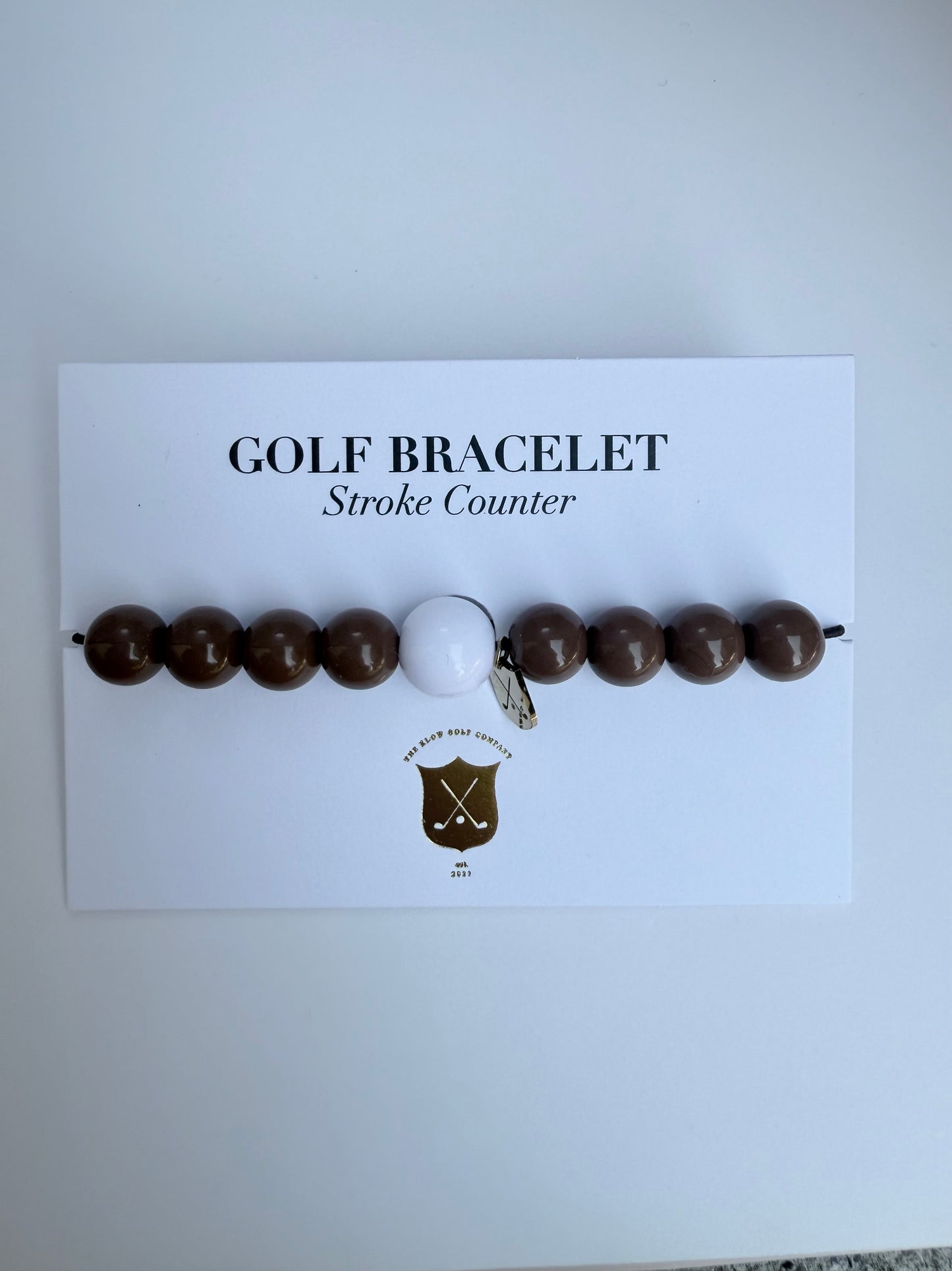 Golf Stroke Counter Bracelet - Dark Chocolate Brown