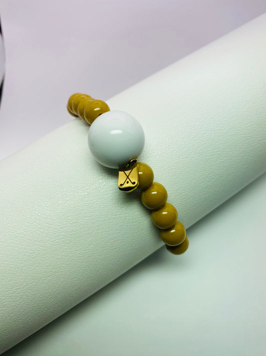 Golf Stroke Counter Bracelet - Latte - Light Brown