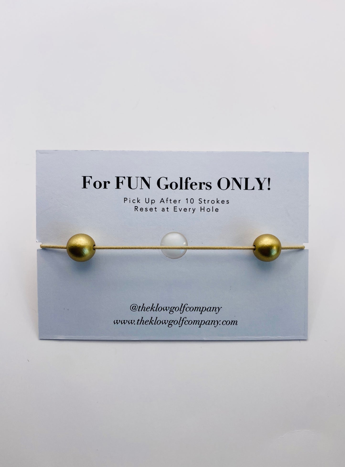 Golden Gold Golf Stroke Counter Bracelet Klow