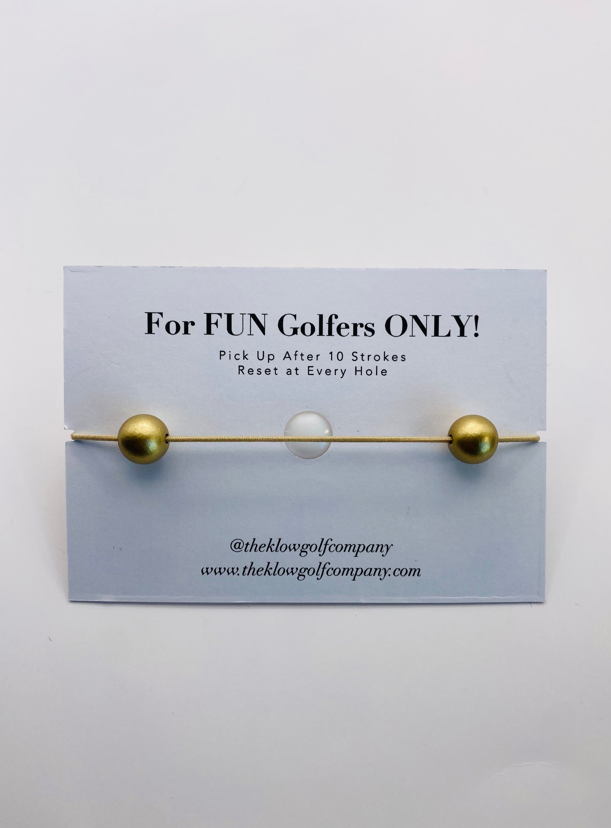 Golden Gold Golf Stroke Counter Bracelet Klow