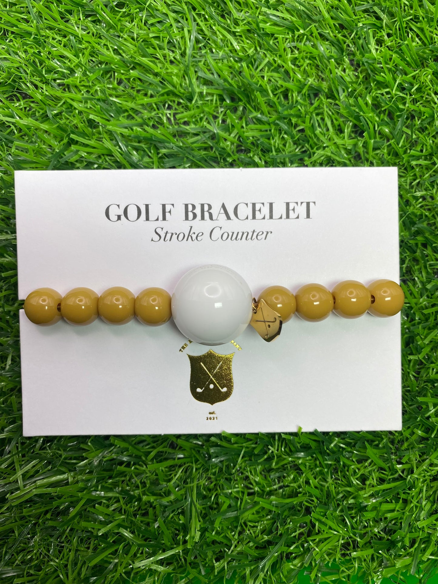 Golf Stroke Counter Bracelet - LATTE - Light Brown
