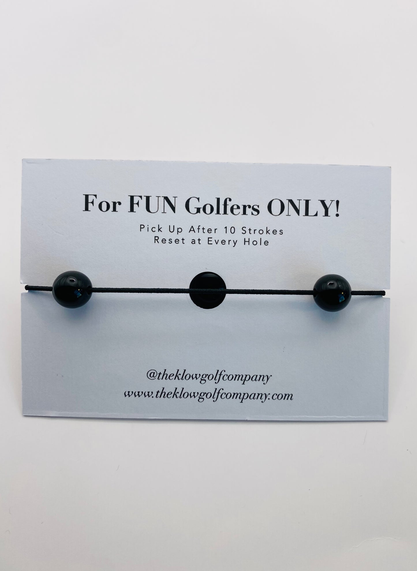 Jet Black Golf Stroke Counter Bracelet Klow