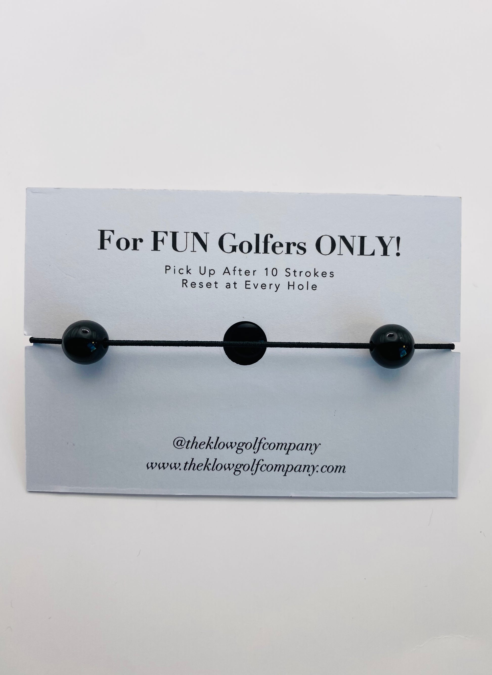 Jet Black Golf Stroke Counter Bracelet Klow