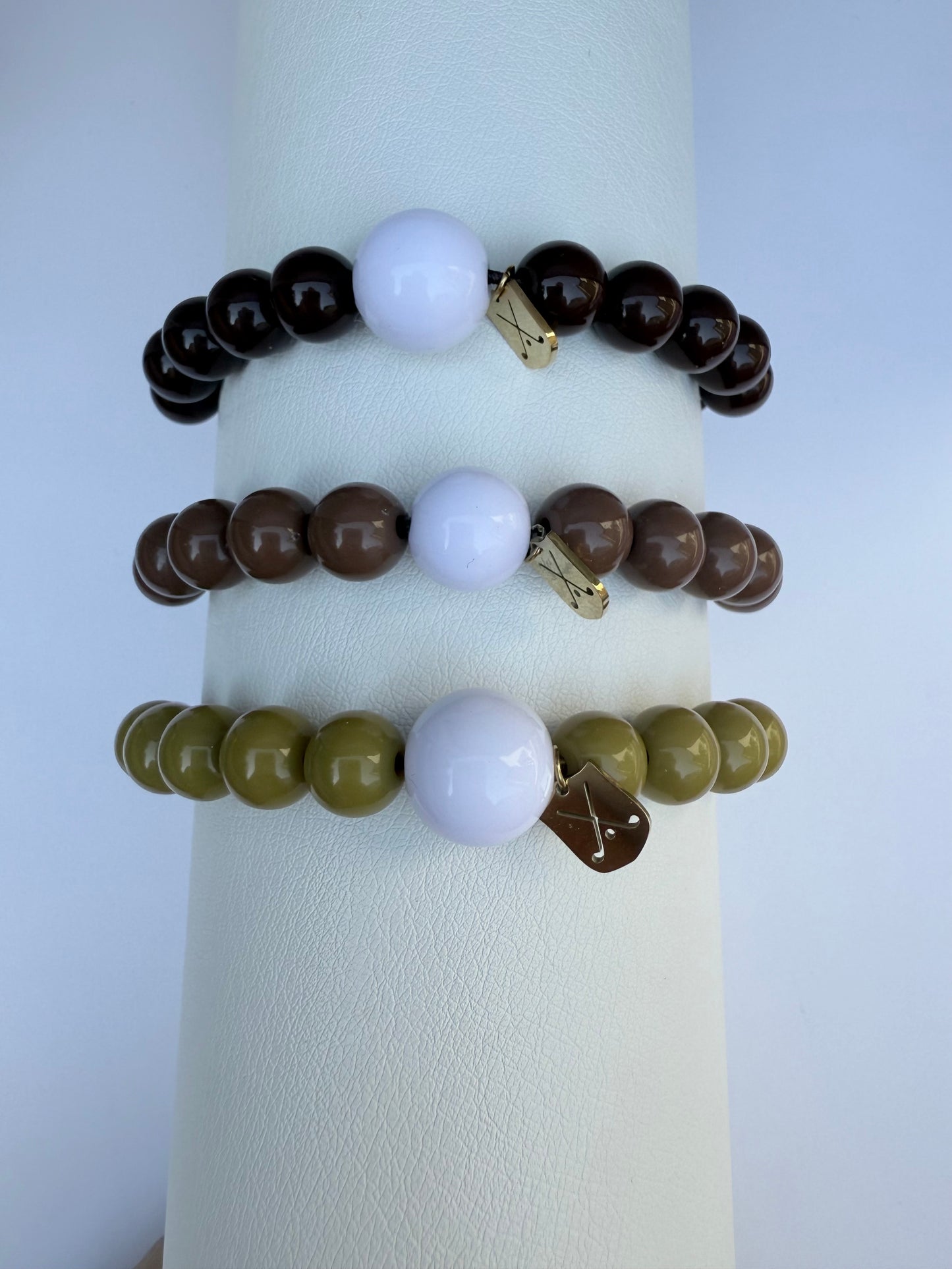 Golf Stroke Counter Bracelet - Dark Chocolate Brown