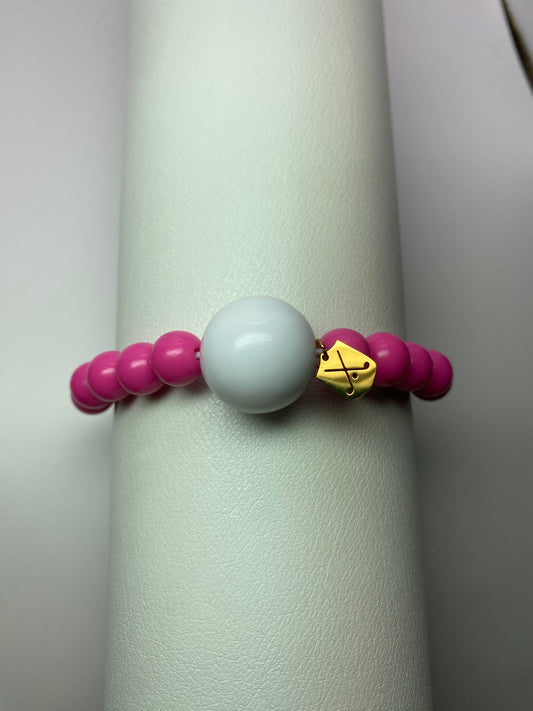 Golf Stroke Counter Bracelet - Fuchsia Pink