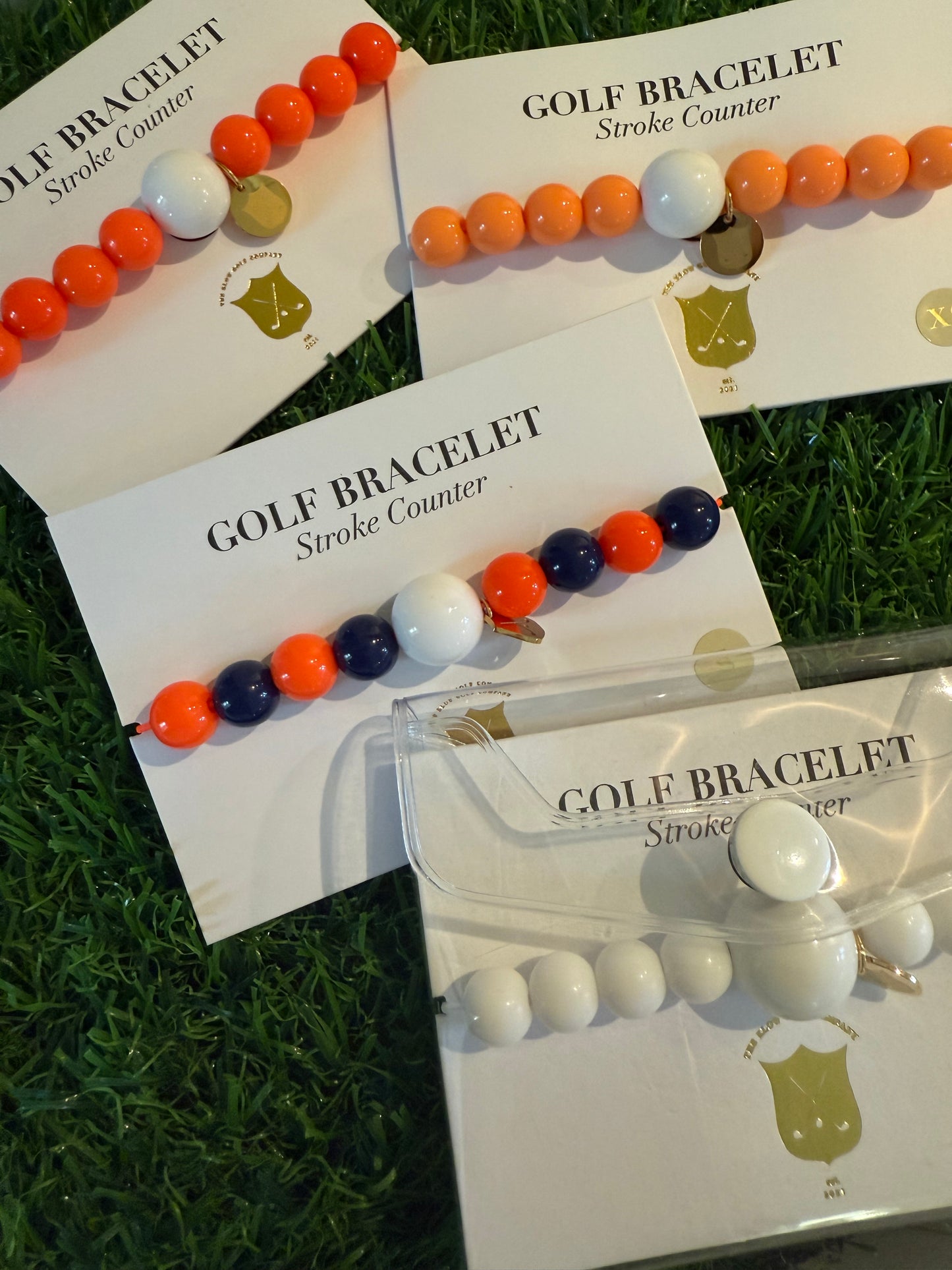 Golf Stroke Counter Bracelet - Bright Neon Orange