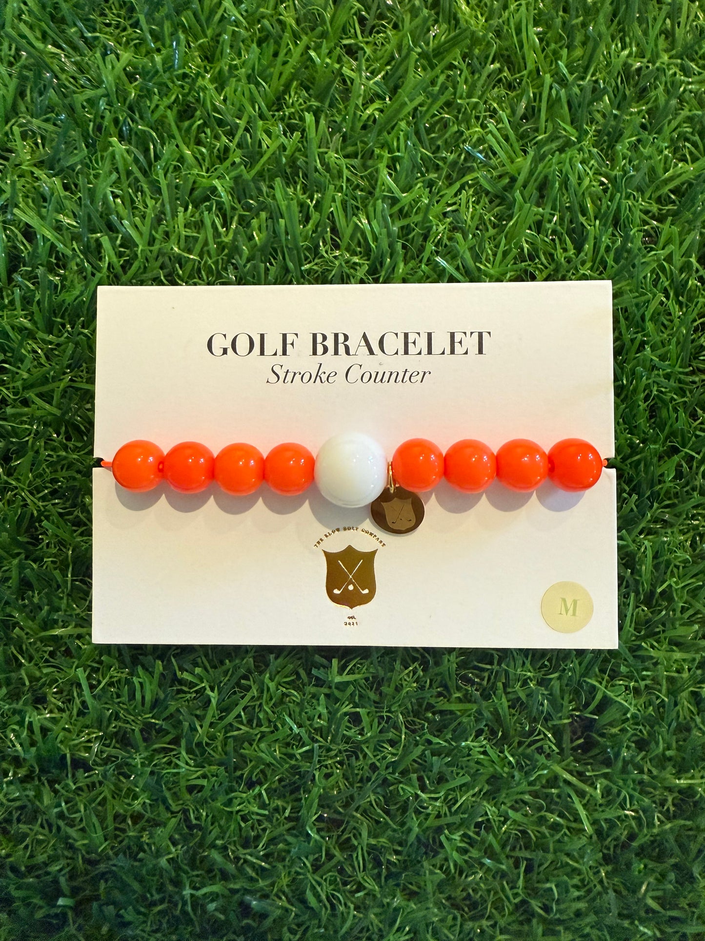 Golf Stroke Counter Bracelet - Bright Neon Orange