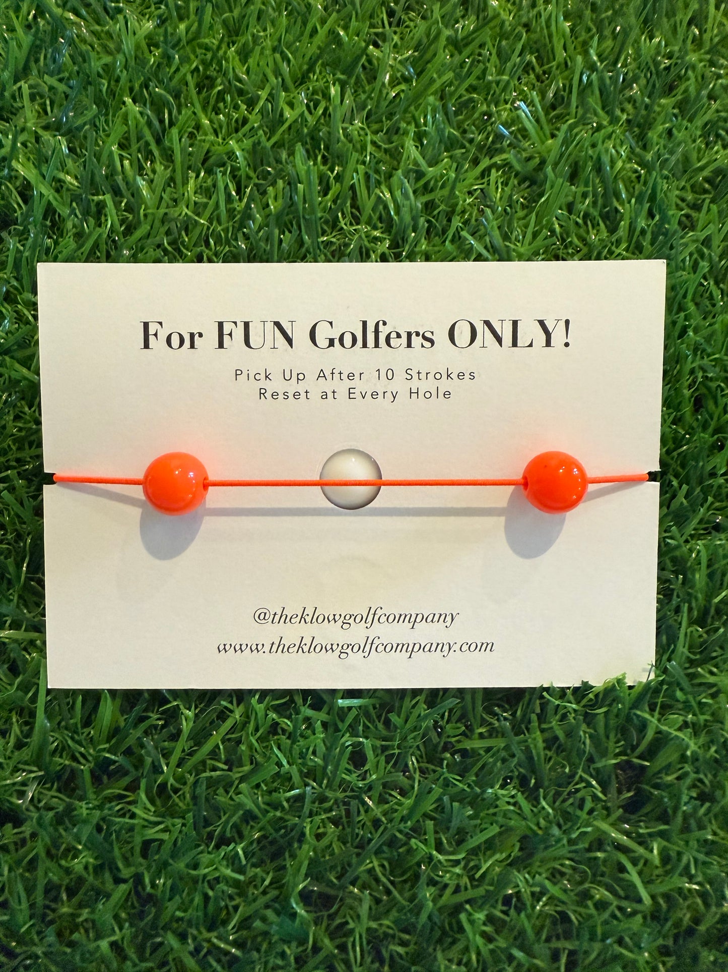 Golf Stroke Counter Bracelet - Bright Neon Orange