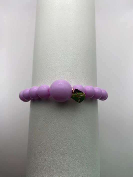 Golf Stroke Counter Bracelet - Lilac on Lilac - Medium Middle Bead LIMITED
