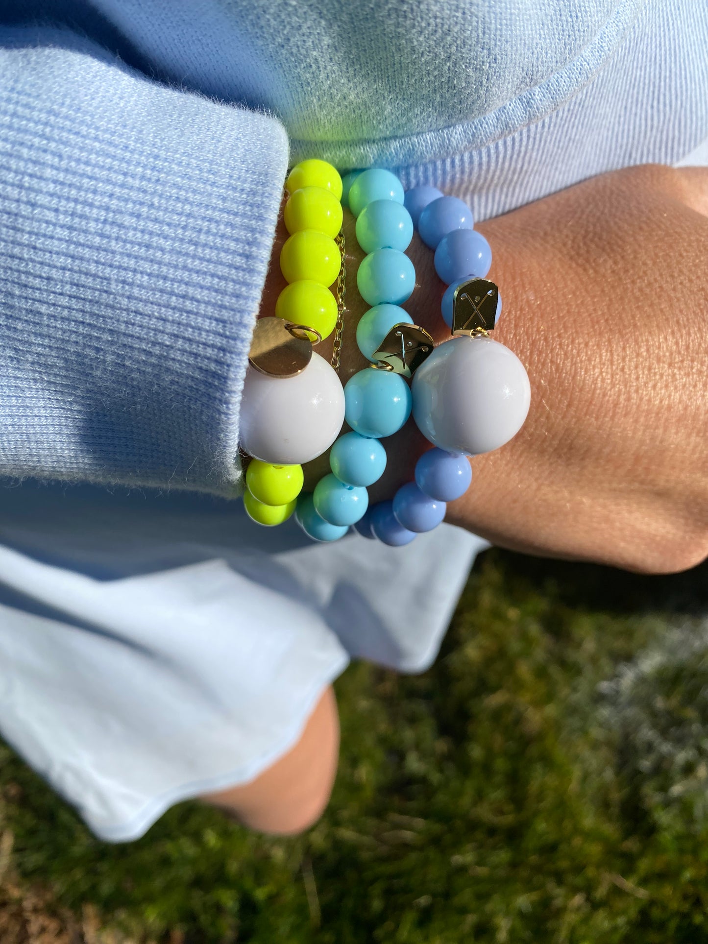 Golf Stroke Counter Bracelet - Bright Sun Neon Yellow