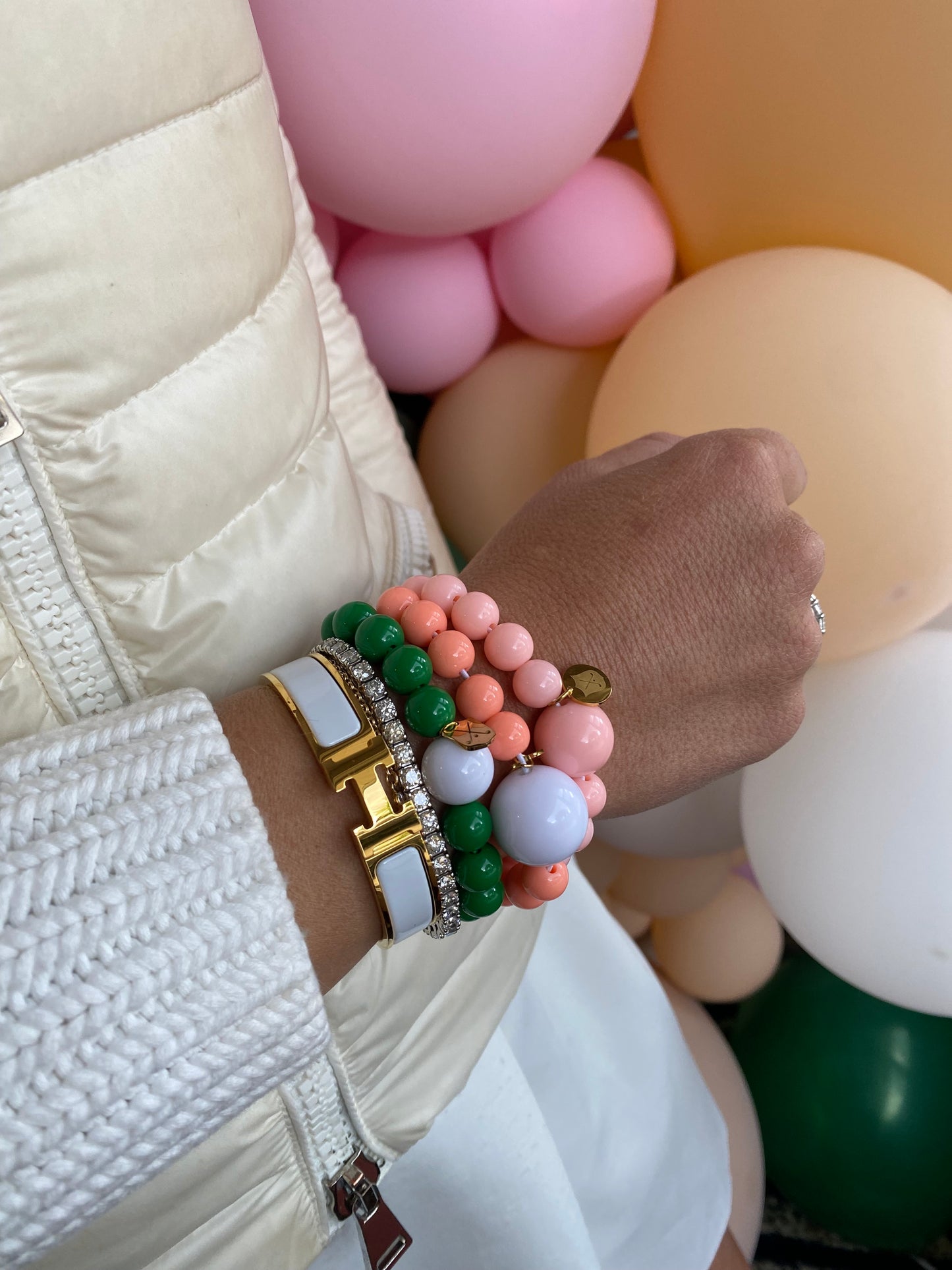 Golf Stroke Counter Bracelet - Peach Beach Light Orange