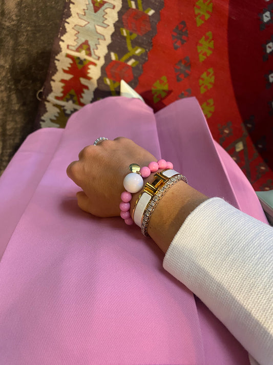 Golf Stroke Counter Bracelet - Sorbet Pink