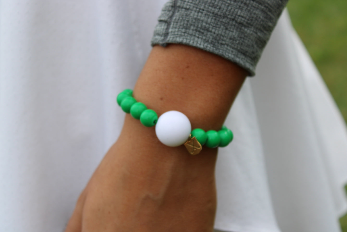 Grass is Greener Green Golf Stroke Counter Bracelet Klow