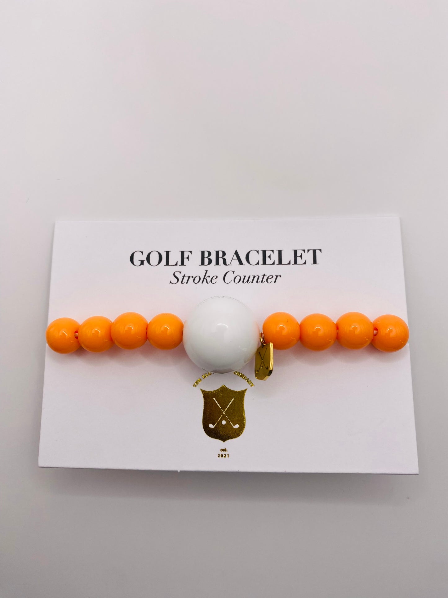 Orange Mandarin Tangerine Golf Stroke Counter Bracelet - The Klow Golf Company