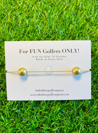 Golden Gold Golf Stroke Counter Bracelet Klow