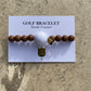 Golf Stroke Counter Bracelet - CHOCOLATE - X-Large 20 mm Middle Bead