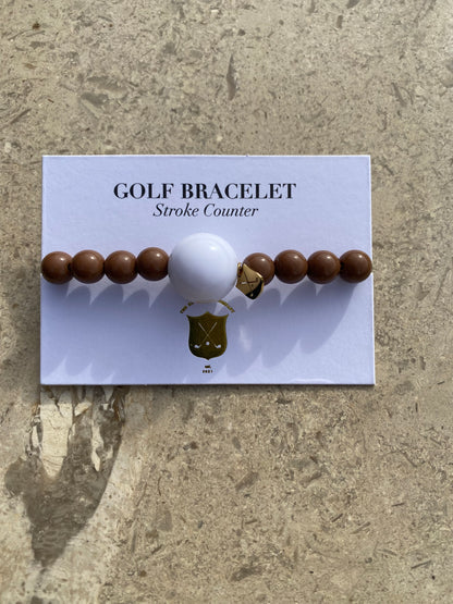 Golf Stroke Counter Bracelet - Chocolate Brown