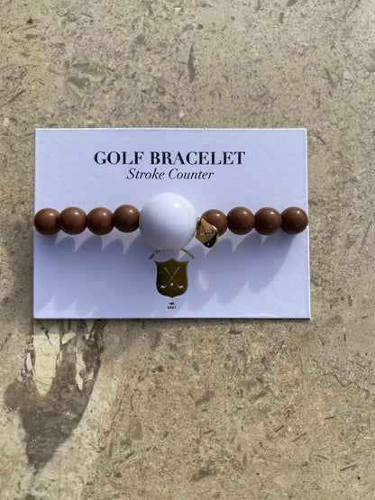 Golf Stroke Counter Bracelet - Chocolate Brown