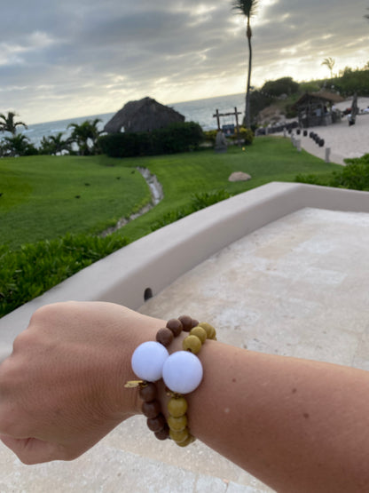 Golf Stroke Counter Bracelet - Chocolate Brown