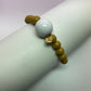 Golf Stroke Counter Bracelet - LATTE - Light Brown - X-Large 20 mm Middle Bead