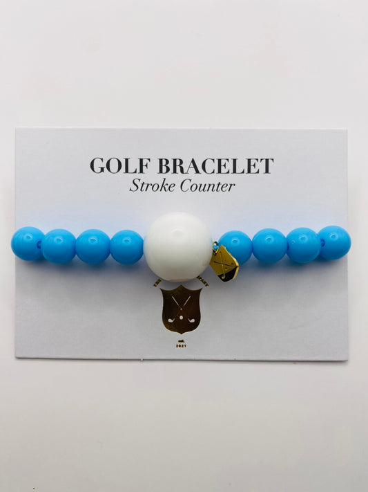 Golf Stroke Counter Bracelet - SKYY - X-Large 20 mm Middle Bead