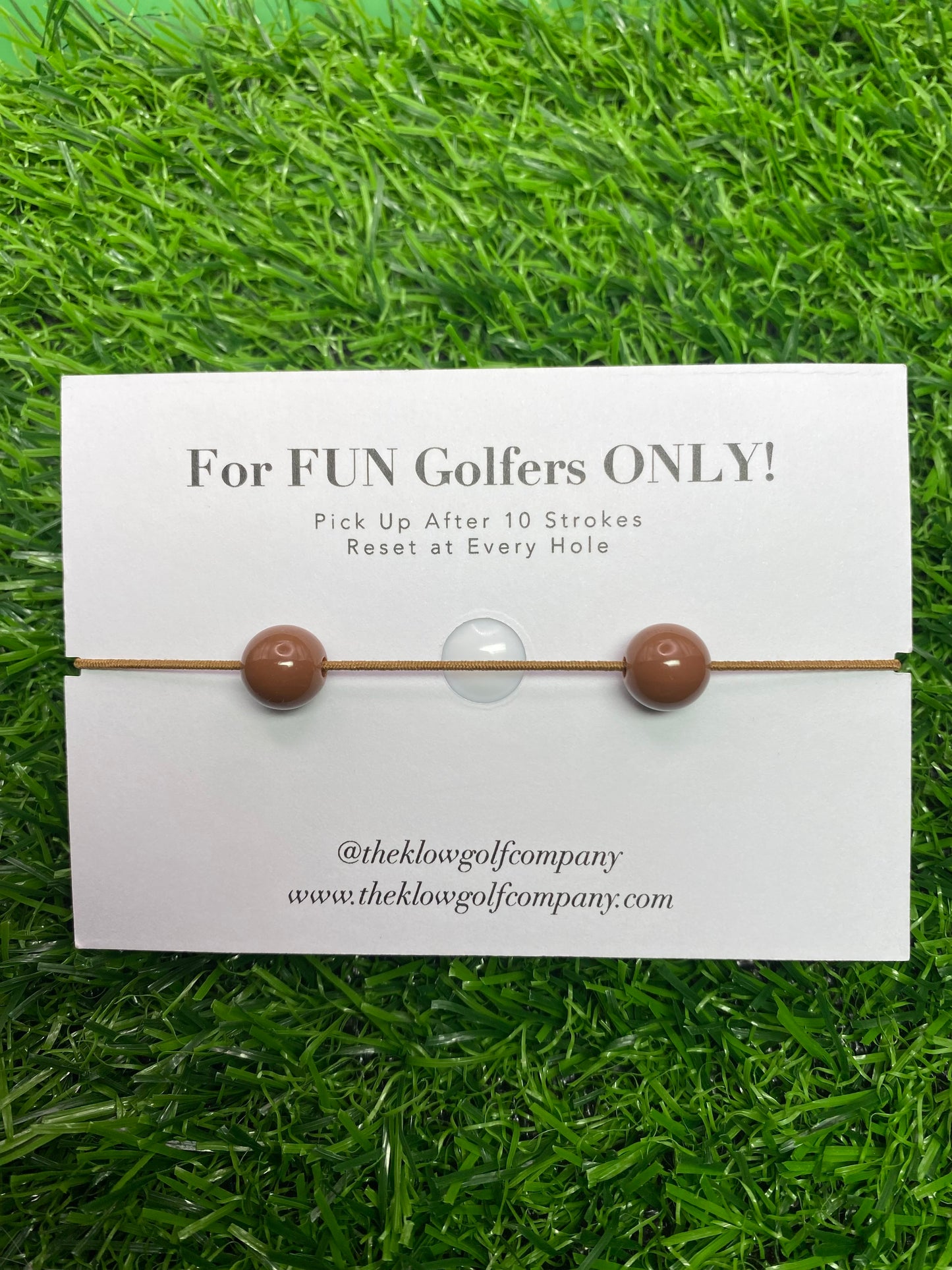 Golf Stroke Counter Bracelet - CHOCOLATE - X-Large 20 mm Middle Bead