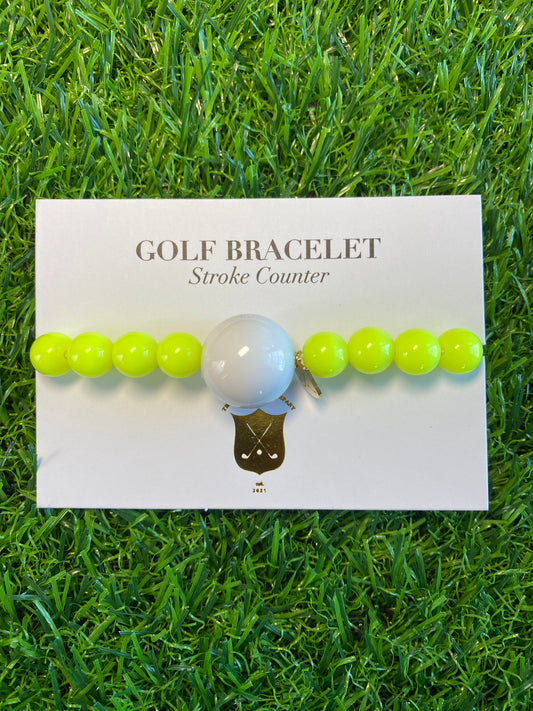 Bright Sun Neon Yellow Golf Stroke Counter Bracelet Klow