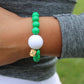 Golf Stroke Counter Bracelet - GRASS IS GREENER - X-Large 20 mm Middle Bead