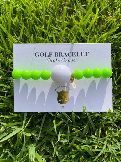 Golf Stroke Counter Bracelet - NEON GREEN