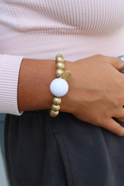 Golden Gold Golf Stroke Counter Bracelet Klow