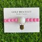 Sorbet Pink Golf Stroke Counter Bracelet - The Klow Golf Company