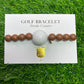 Golf Stroke Counter Bracelet - CHOCOLATE - X-Large 20 mm Middle Bead