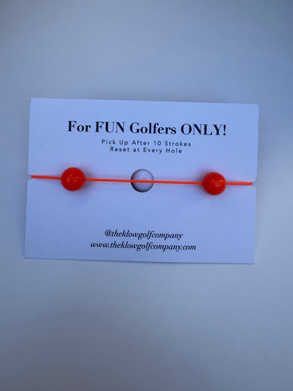 Golf Stroke Counter Bracelet - Bright Neon Orange
