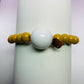 Golf Stroke Counter Bracelet - LATTE - Light Brown - X-Large 20 mm Middle Bead