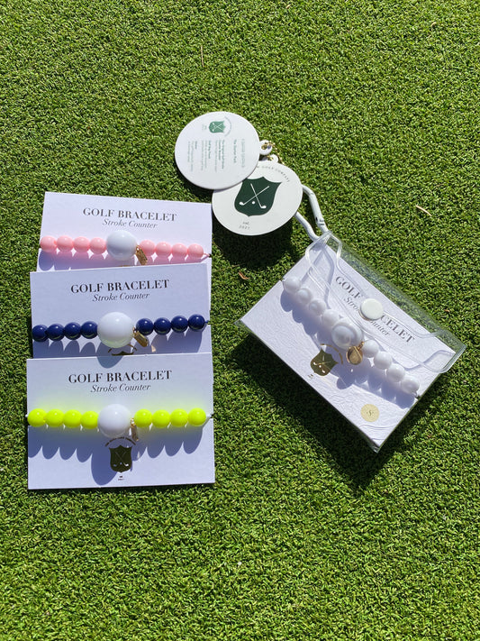 Golf Queen  - Golf Stroke Counter Bracelet Starter Pack + 3 Customized Color Bracelets