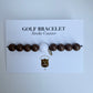 Golf Stroke Counter Bracelet - Dark Chocolate Brown