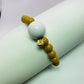 Golf Stroke Counter Bracelet - LATTE - Light Brown - X-Large 20 mm Middle Bead