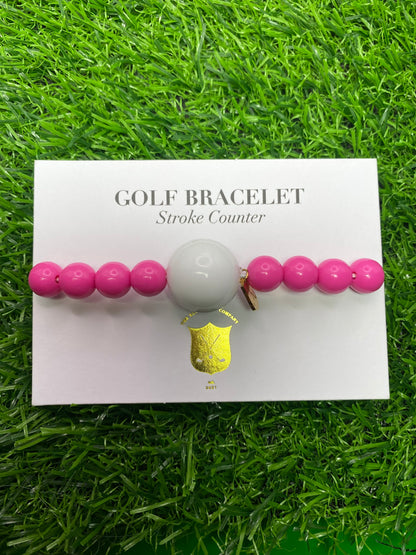 Golf Stroke Counter Bracelet - Fuchsia Pink