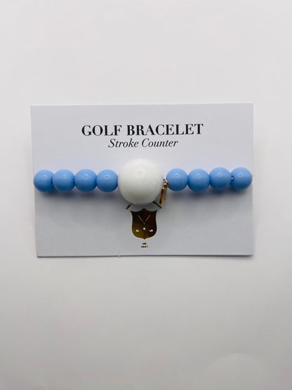 Light Blue Golf Stroke Counter Bracelet Klow