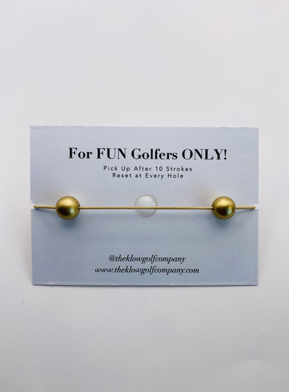 Golden Gold Golf Stroke Counter Bracelet Klow