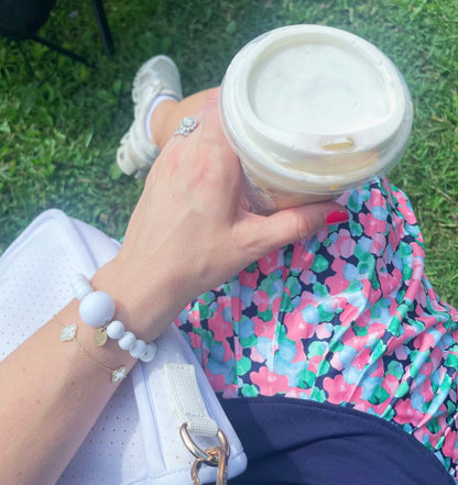 Golf Stroke Counter Bracelet - Lumi White Snow