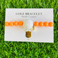 Orange Mandarin Tangerine Golf Stroke Counter Bracelet - The Klow Golf Company