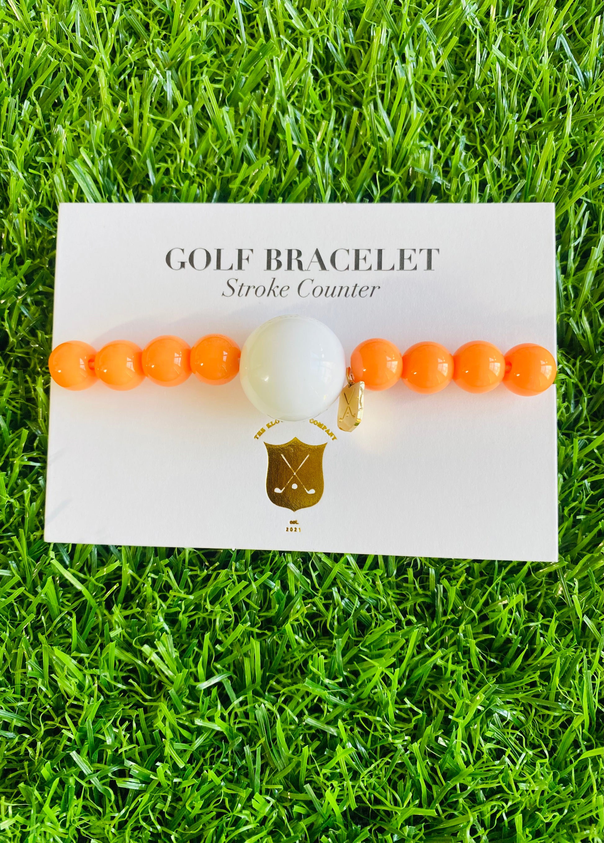 Orange Mandarin Tangerine Golf Stroke Counter Bracelet - The Klow Golf Company