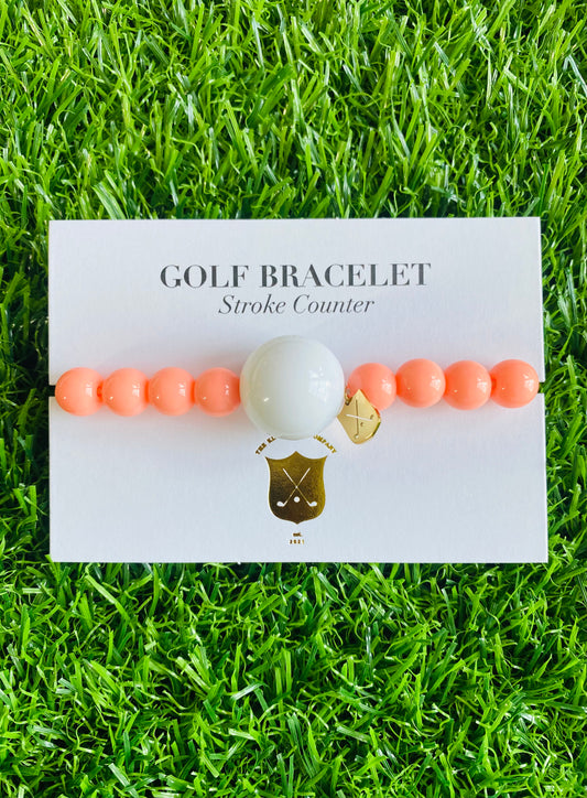 Peach Beach Light Orange Golf Stroke Counter Bracelet Klow
