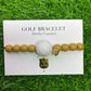 Golf Stroke Counter Bracelet - LATTE - Light Brown - X-Large 20 mm Middle Bead